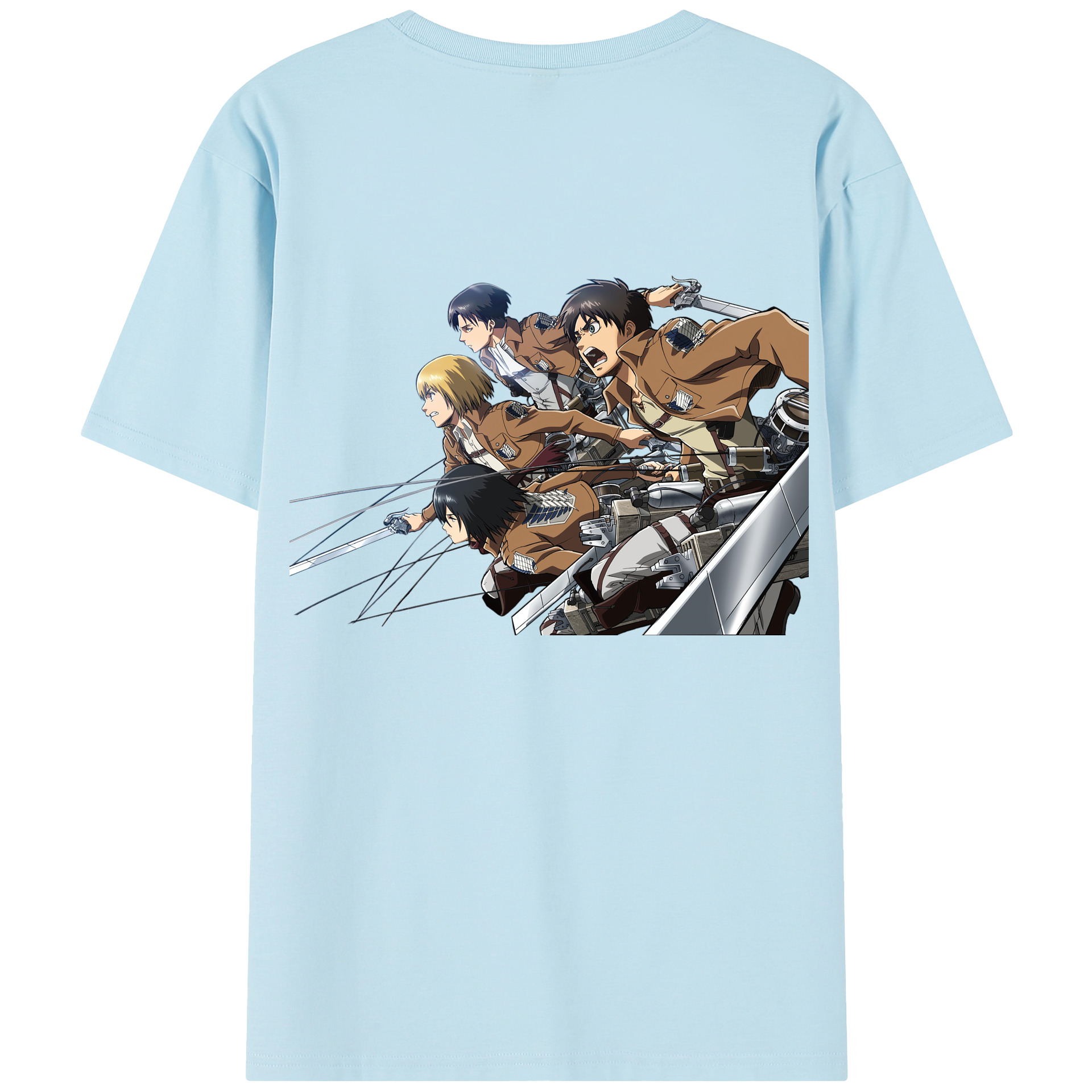 （画像用） 進撃の巨人 Attack on Titan 綿100％半袖Tシャツ（背面プリント）